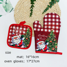 Insulation, kitchen, high temperature resistance, anti scalding, oven, microwave, printed glove /2 PCS