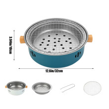 Barbecue portable en fer Ă charbon de bois 32 x 32 x 10 cm