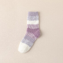 Women's Socks Warm & Cozy For Women Stocking Stuufers Fuzzy Plush Sleeping Slipper Socks Soft Warm Fabric,Purple Women's Accessories Socks