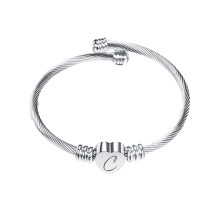 Charm Bracelet for Teen Girl Gifts | Heart Initial Charms Bracelets for Women Trendy | 26 Letters Stainless Steel Bracelet Gifts Ideas for Teen Girls