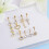 Gold Belly Button Rings Stainless Steel 8 Pcs 1