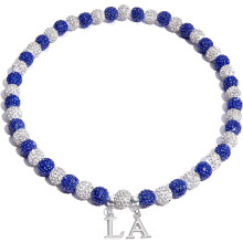 Honkbal-strassketting van 45 cm met teamletterbedeltjes