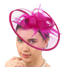Fascinator-Haarreif mit Federn und Blumen