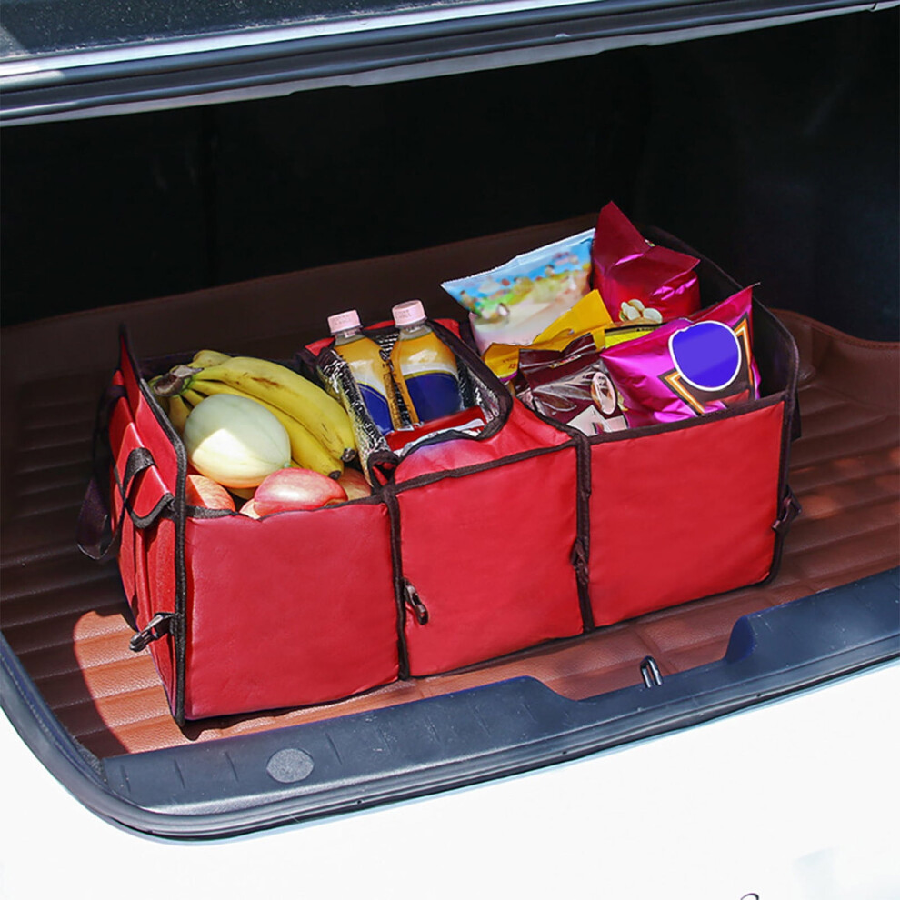 Trunk Organizer With Insulated Cooler Compartments, Leakproof Car Storage Box Â Compatible With All Vehicles 9028731708485