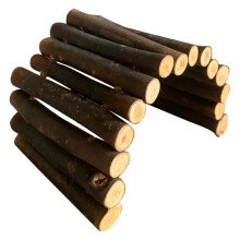 Hamster Bridge Rat Ladder Natural Wooden Bridge Toy for Small Animals Cage Wood Ladder Natural Hideout for Guinea Small Animals House