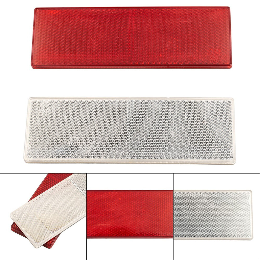 Car Safety Reflective Stickers Plastic Rectangular 15X5cm 2Pieces Include Pvc Material For Trucks For Cars Red 9028731719887