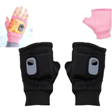 Smart Thermostatic Heated Fingerless Gloves, Rechargeable Heated Fingerless Gloves Digital Display