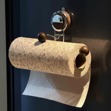 Stainless Steel Wall Mounted Paper Towel Holder Roll Rack Strong Suction Cup Kitchen Bathroom Organizer Dispenser