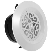 Round Vent Cover Plastic White For Room Ventilation 1Set 4.7X4.7X3In