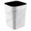 White Plastic Trash Can with Stable Structure for Home Use Modern Kitchen Rubbish Bin 1