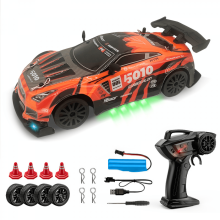 RC závodní auto - 1/24 4WD driftovací auto na dálkové ovládání se světlem a vyměnitelnými pneumatikami pro děti ve věku 8-12 let