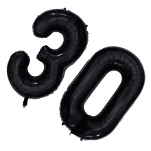 Black Aluminum Foil Balloons for Party Decoration 40 Inch with Self-Sealing Valve and Linking Hole