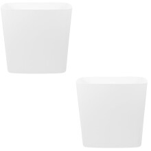 2pcs Slim Kitchen Bin Trash Bucket Plastic Narrow Space Garbage Can No Lid Waste Basket