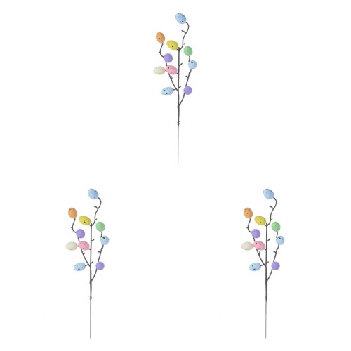 Spring Easter Egg Floral Picks 11 inch 3 pcs
