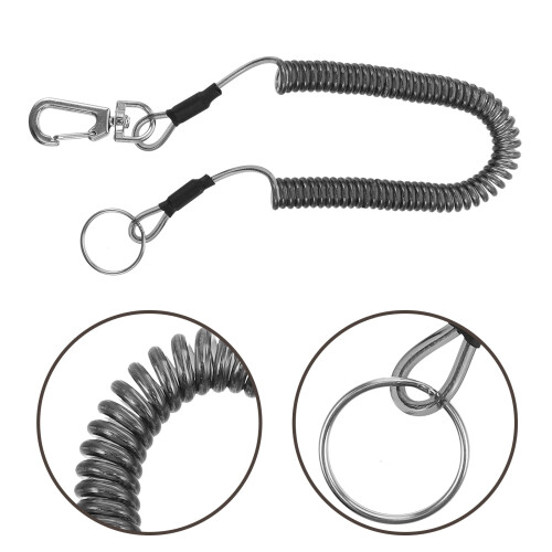 Heavy Duty Retractable Coiled Lanyard with Keychain 3 pcs