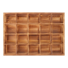 BASIOUS Home Organization Wooden Storage Sorting Organizer 20 Compartments for Underwear Socks Keys