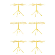 6X Foldable Pasta Drying Rack, Plastic Collapsible Spaghetti Hanger Noodle Dryer Stand with 10 Bar Handles
