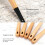 Multi-function Cooking Spoon, Nonstick Cookware Compatible, Sturdy Wooden Handle & Matte Silicone for Stirring, Scooping, Serving 4