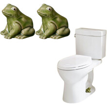 Ceramic Frog Toilet Bolt Covers, Decorative Toilet Floor Bolt Caps, Cute Bathroom Toilet Bolt Cover Set