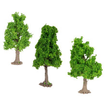 3x Landskapsminiatyrtre Miniatyrtre Dioramatre Jernbanegrønt landskapstre for miniatyrlandskap DIY-håndverk Jernbaneformet tre