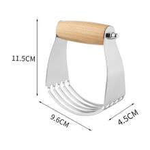 Heavy Duty Stainless Steel Dough Blender Cutter, Medium Size Mixing Tool, for Baking, Cooking, Pastry