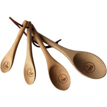 Wooden Measuring Cups and Spoons Set – Solid Acacia Wood, Laser Engraved, Nesting Design, Kitchen Accessories for Dry Ingredients, Baking and