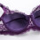 Damen-Push-up-BH aus Spitze, ungefüttert, mit Bügeln, lila, Größe 40B 4