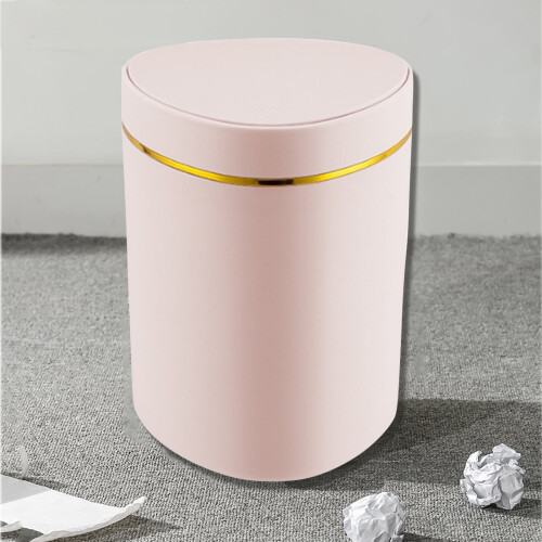 Push-type Desktop Trash Can Mini Trash Can with Lid, Tiny Plastic Trash Bin, Counter Garbage Lint Bin for Car Bathroom,Office,Kitchen,Desk 1