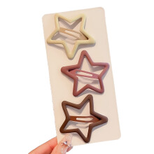 Star Hair Clips 3pcs/set for Kids – Hollow-Out Star Shape, Anti-Slip, Lightweight & Portable – Compatible with All Hair Types