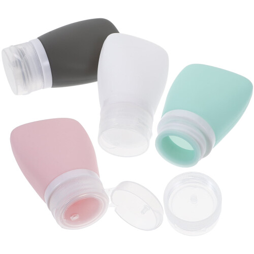 Pavo4pcs Μπουκάλι σάλτσας Μπουκάλι στύψιμου σιλικόνης Μπουκάλι κέτσαπ Μπουκάλι 1
