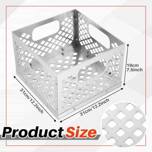 Καλάθι κάρβουνου 12"x12"x7,5" για καπνιστήριο offset – Αξεσουάρ ψησταριάς από ανοξείδωτο 1