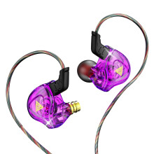ANMUYUM Auricolari in-ear viola, Super Bass, con filo, suono cristallino e cancellazione del rumore, compatibili con i cantanti (47 pollici)