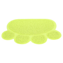 PVC Waterproof Pet Litter Mat with AntiSlip Paw Pattern Green for Cats & Dogs