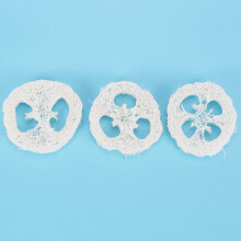 4-6 cm de Ancho 200Pcs / Lot Natural Loofah Slice Diy Personalizar Herramientas de Jabón, Limpiador, Limpiador de Esponja, Soporte de JabónFacial