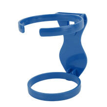 Blauer Plastikbecherhalter-Aufsatz für den Strand und Reisen