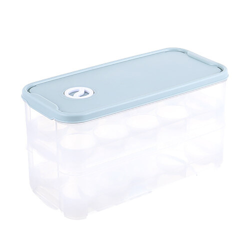 Kitchen Egg Holder | Fridge Organizer with Lid & Handles | Double Layer Refrigerator Storage Container | 20 Egg Tray 1