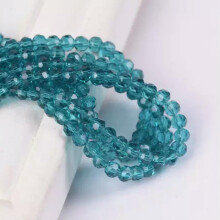200pcs 4mm Round Ball 32 Facets Crystal Glass Loose Spacer Beads Lot Wholesale-Peacock Blue