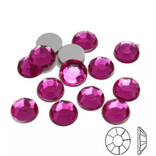 5000 Flatback Acrylic Round Rhinestone Gems 6mm(1/4") NO Hole Color for Choice-Hot Pink