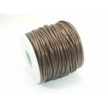 30 Yards Spool Korean Waxed Cord String Thread Round 2mm for Bracelet Necklace-4# Brown
