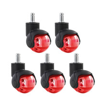 11x22mm Standard Size PU Ball Casters for Office Chairs-Red