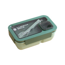3Pcs Leak Proof Bentos Style Box and-Green Set HC5227 rectangul