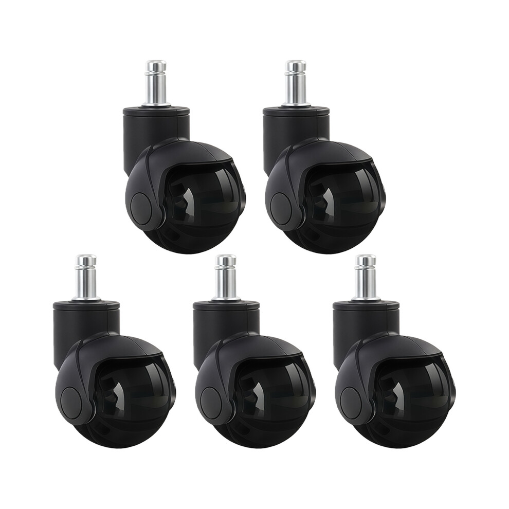 Quiet Rolling 2 Pu Ball Casters For Office Chairs With-Black 7754003004123