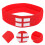 Game Day Headbands Red 2Pcs 6.7X2.4X0.8In 1