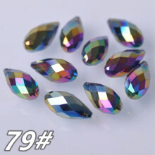 12x6mm 16x8mm 20x10mm 25x12mm Teardrop Faceted Crystal Glass Loose Pendant Beads-79# Metal Colorized-12x6mm (30pcs)