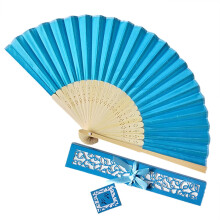 2026 New Wedding Gift Box Gift Fan Tray Carton Couple Gift Solid Color Silk Fan