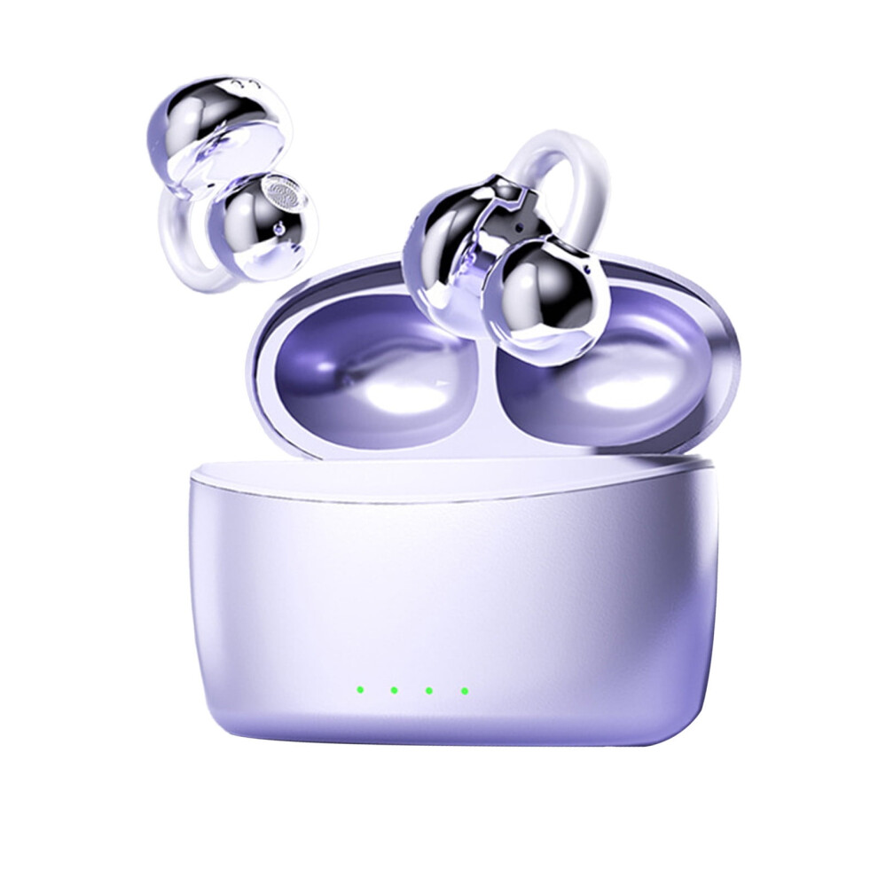 True Wireless Bluetooth 5.4 Earclip Earphones, Open-Ear Stereo With Dual Mic Noise Reduction & Low Latency 9340959286997