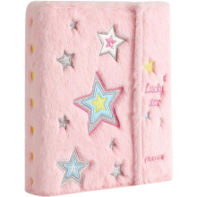 A5 Binder Plush Photocard Album with 10 Pcs Inner 3 Inch Photo Album Sleeves in Loose Leaf Cover Photocard Holder Book for Picture Cards Storage