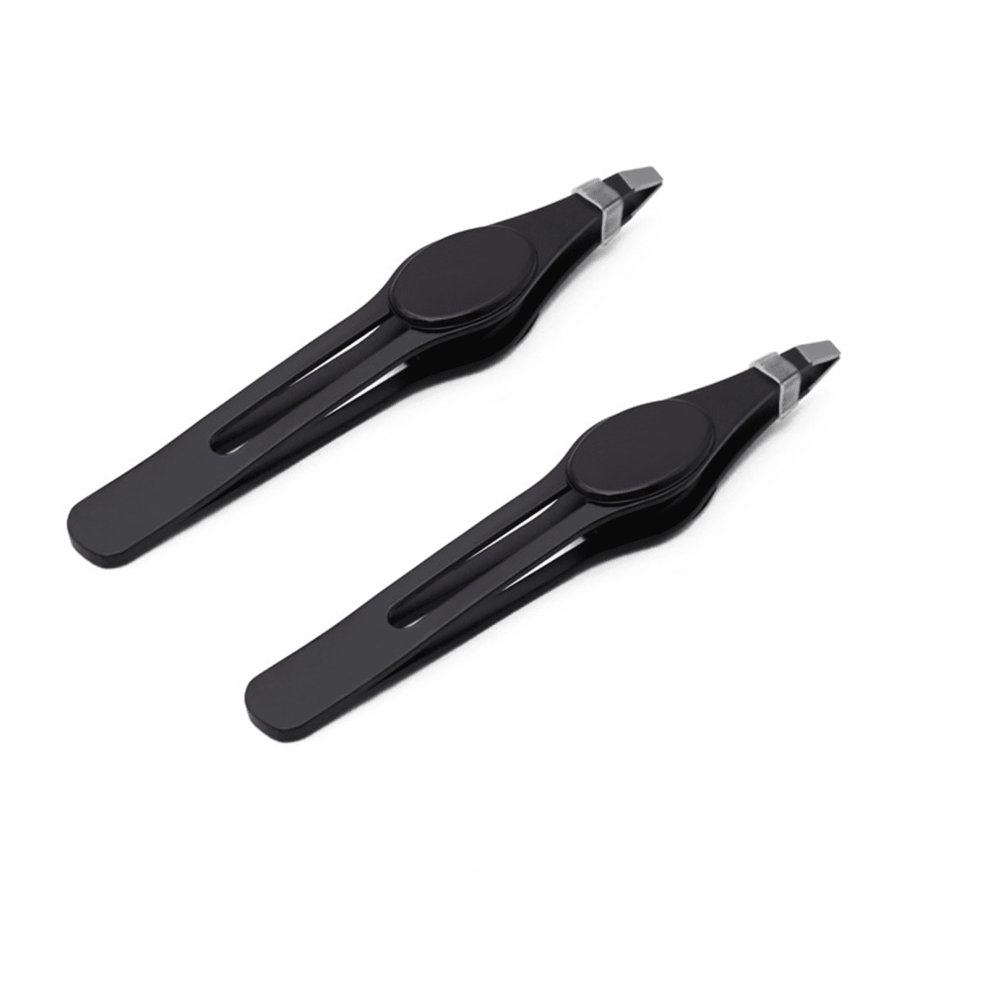 2Pcs Tweezers,Precision Stainless Steel Tweezers for Women,Slant Tip Tweezers with Ergonomic Grip,Perfect for Facial Hair and Eyebrow Shaping