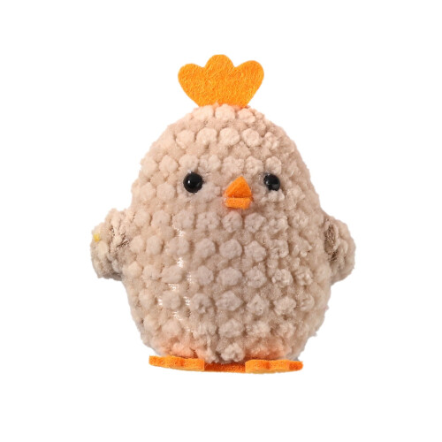 Décoration de poussin de Pâques miniature au crochet faite main 3D