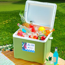 Portable Cooler Insulated Box Leak Proof Outdoor Cooler Keeps Temperature 3-4 Hours - Beach Camping Sports Events(Green)